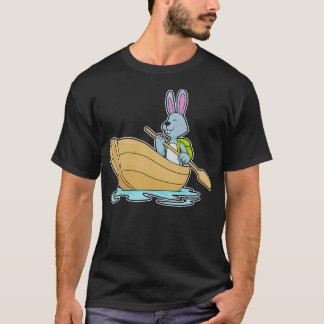 Camiseta Conejo con remo en barco