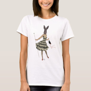 Camiseta Conejo con vestido blanco negro