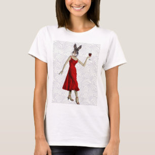 Camiseta Conejo con vestido rojo 2
