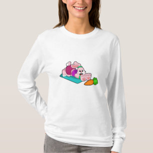 Camiseta Conejo con zanahoria en yoga