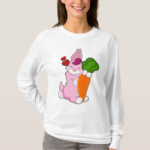 Camiseta Conejo con zanahoria y corazón