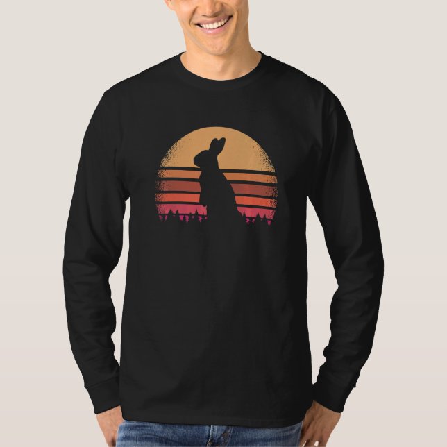 Camiseta Conejo conejo conejo afligido Furry Retro Hare Vin (Anverso)