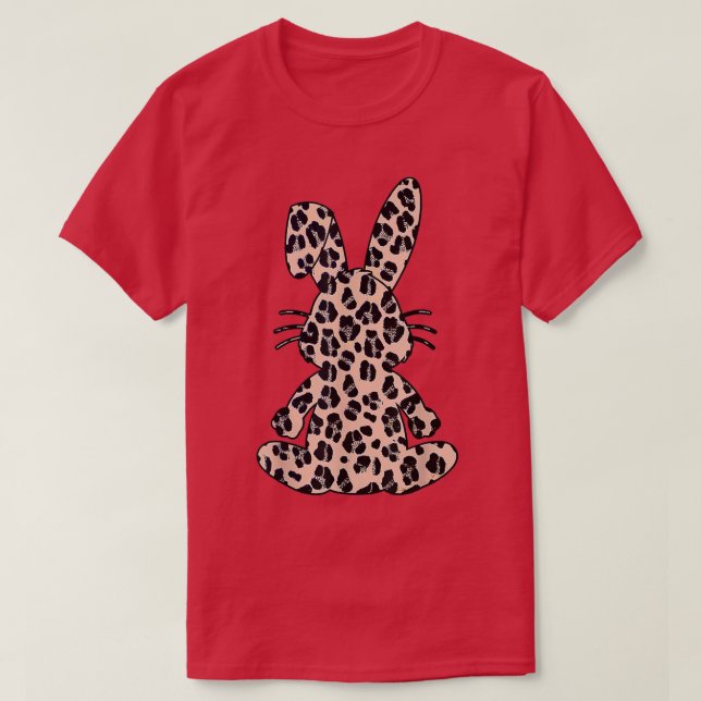 Camiseta Conejo Conejo Conejo Conejo Patrón Leopardo Gracio (Diseño del anverso)