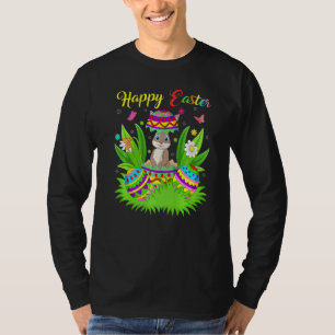 Camiseta Conejo conejo conejo floral Pascua Huevos divertid