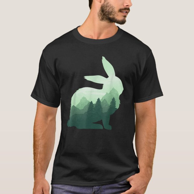 Camiseta Conejo conejo conejo liebre doble exposición vida  (Anverso)