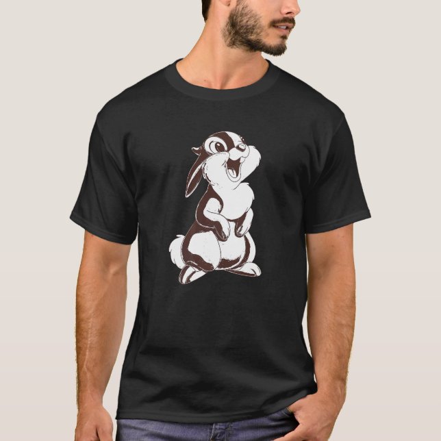 Camiseta Conejo conejo conejo marrón chiflado conejo sonrie (Anverso)