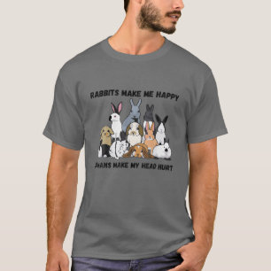 Camiseta Conejo conejo conejo me hace feliz a los seres hum