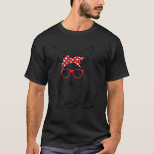 Camiseta Conejo conejo lindo Red Dot Cabeza Gafas de sol Es