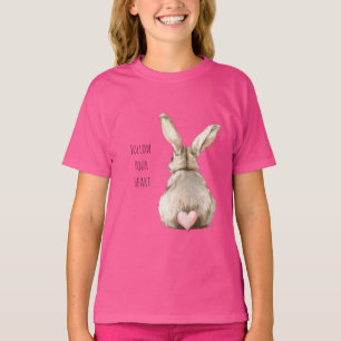 Camiseta Conejo Corazón de Conejito Rosado