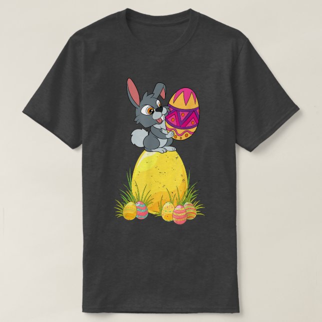 Camiseta Conejo Cute Bunny Lover Easter Day Easter Eggs Hap (Diseño del anverso)