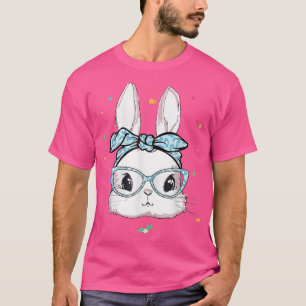 Camiseta Conejo Cute Conejo Bunny Face Leopardo Glasses Cab