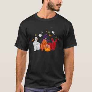 Camiseta Conejo Cuto En Halloween Costume Conejo Zombie Con