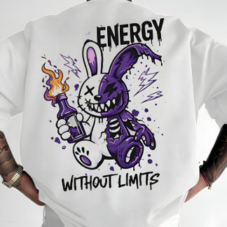 Camiseta Conejo Cyberpunk Gráfico - Energía Sin Límites S