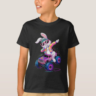 Camiseta Conejo Dabbing Feliz Pascua Camión Monstruo Chico 
