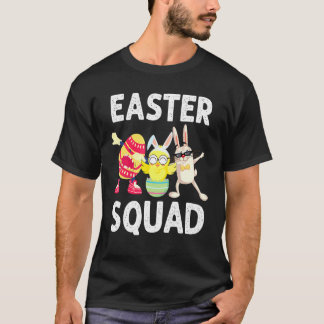Camiseta Conejo Dabbing Huevo Pollo Pascua Equipo Para Niño