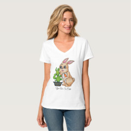 Camiseta Conejo De Acuarela Y Cactus Cute