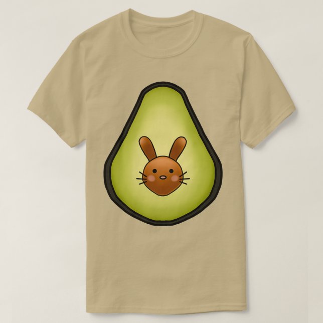 Camiseta Conejo de aguacate 2 (Diseño del anverso)