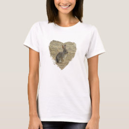 Camiseta Conejo de amor Corazón Desierto foto animal conejo