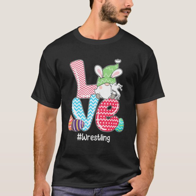Camiseta Conejo de amor lindo Gnome lucha contra la caza de (Anverso)