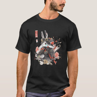 Camiseta Conejo de arte japonés Ninja Ukiyo e Anime Style S