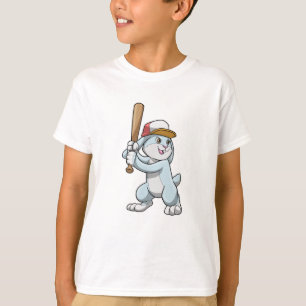 Camiseta Conejo de béisbol con bate de béisbol
