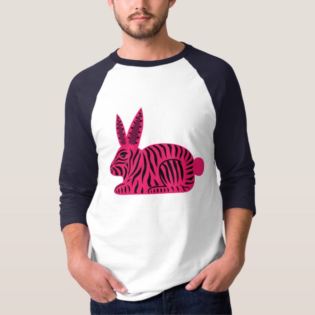 Camiseta Conejo de cebra rosa (Anverso)