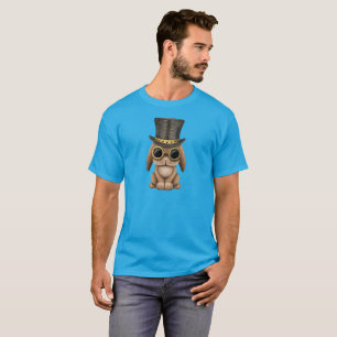 Camiseta Conejo de conejito lindo del bebé de Steampunk