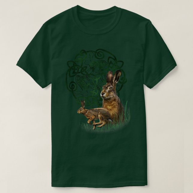 Camiseta Conejo de conejo Celtic Knot Hare  (Diseño del anverso)