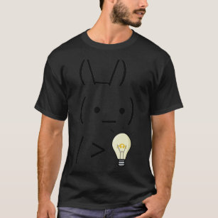 Camiseta Conejo de conejo de arte ASCII sostiene una lámpar