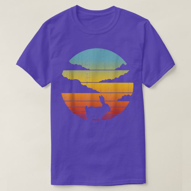 Camiseta Conejo de conejo de atardecer de los años 70 del C (Diseño del anverso)