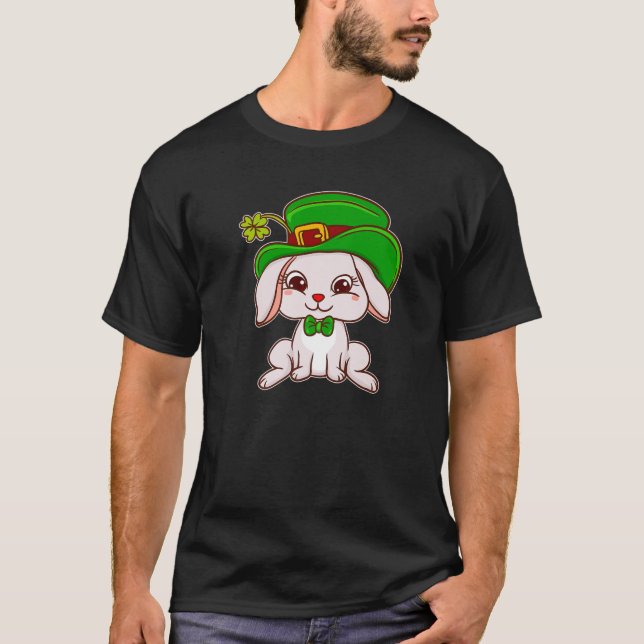 Camiseta Conejo De Conejo De Conejo Irlandés En Bow Tie Fun (Anverso)
