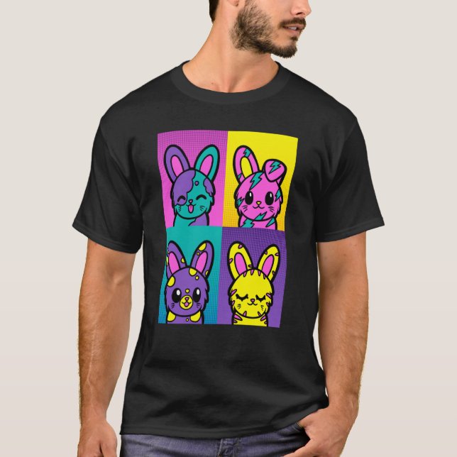 Camiseta Conejo de conejo de conejo pop animal conejito mam (Anverso)