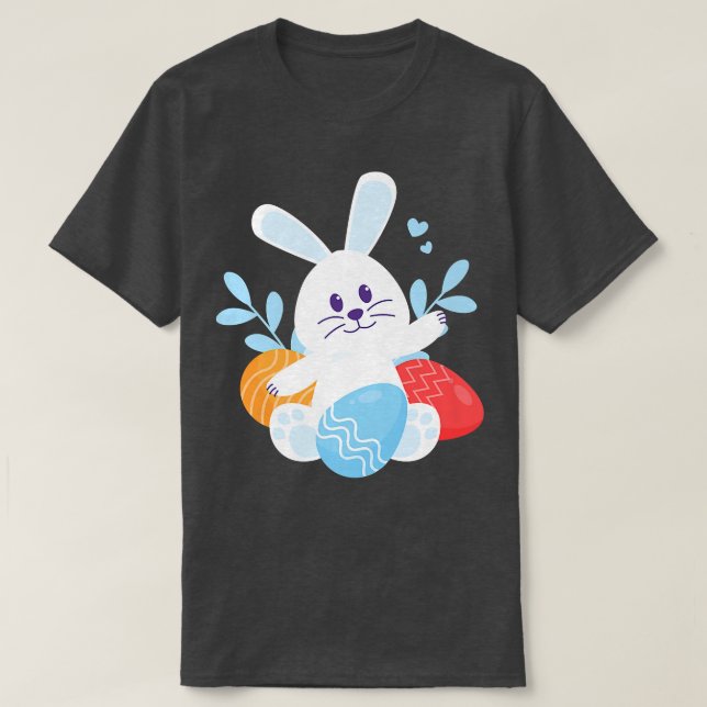 Camiseta Conejo de conejo de huevos de pascua  (Diseño del anverso)