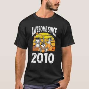 Camiseta Conejo De Conejo Fantástico Desde 2010 12º Cumplea