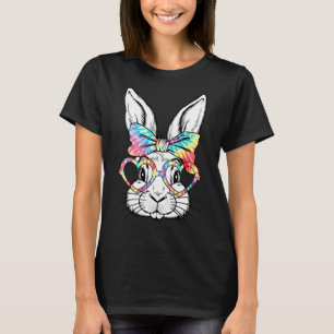 Camiseta Conejo de conejo lindo Cara Tejido de tinta de ojo