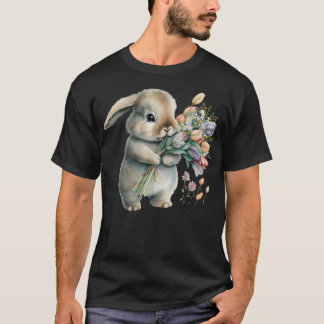 Camiseta Conejo de conejo pequeño acuarela