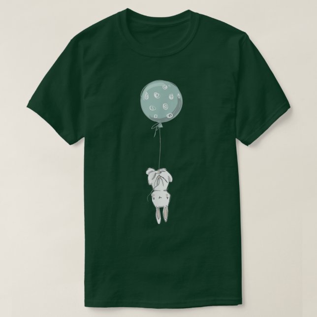 Camiseta Conejo de conejo y globo con leche cruda (Diseño del anverso)