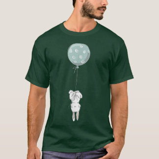 Camiseta Conejo de conejo y globo con leche cruda