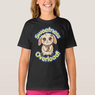 Camiseta Conejo de dibujos animados lindos con sobrecarga d
