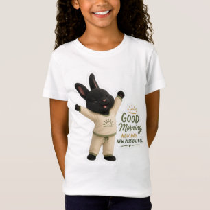 Camiseta Conejo de estiramiento matutino Sticker