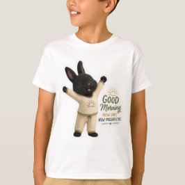 Camiseta Conejo de estiramiento matutino Sticker