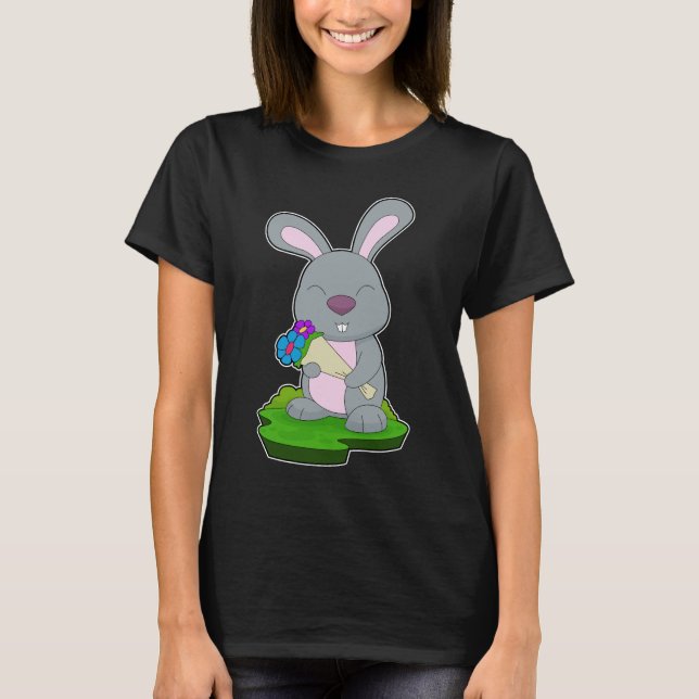 Camiseta Conejo de flores Flores (Anverso)