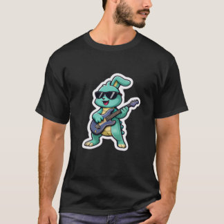Camiseta – Conejo de guitarra de dibujos animados