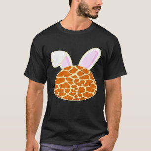 Camiseta Conejo de Huevo de Pascua Giraffe Impresión Bunny