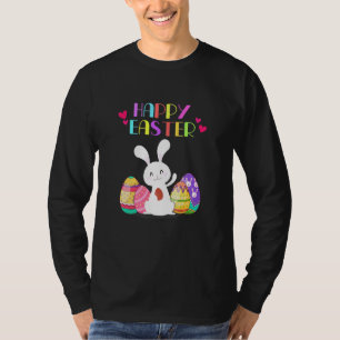 Camiseta Conejo de Huevos de la Caza de Primavera Bunny Pas