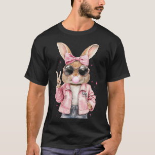 Camiseta Conejo de impresión Leopardo Conejo de Conejo de B
