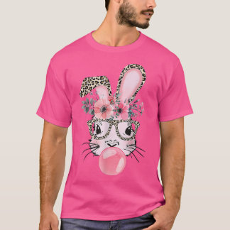 Camiseta Conejo de impresión Leopardo Conejo de Conejo de B