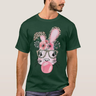 Camiseta Conejo de impresión Leopardo Conejo de Conejo de B