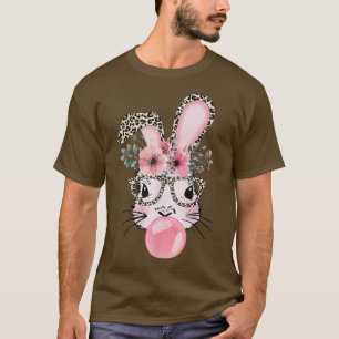 Camiseta Conejo de impresión Leopardo Conejo de Conejo de B