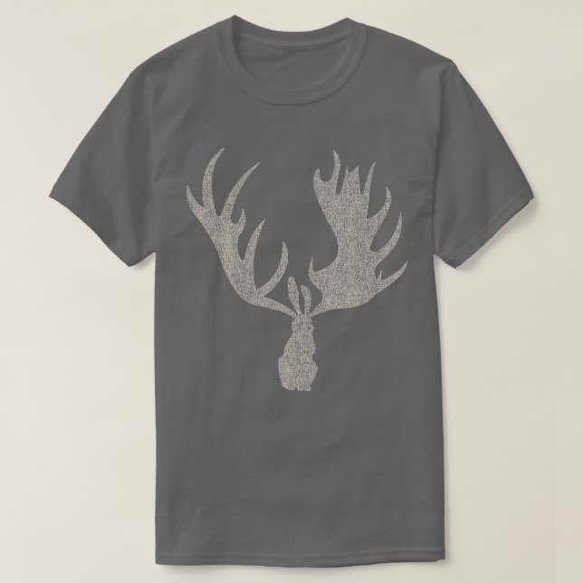 Camiseta Conejo de Jackalope con Antlers de Moose (Diseño del anverso)